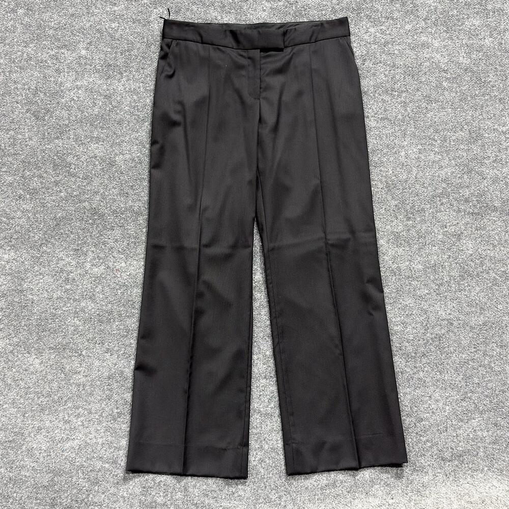 Stella McCartney Pants Womens 44 8 Black Wool Straight Leg Dress Trousers Office